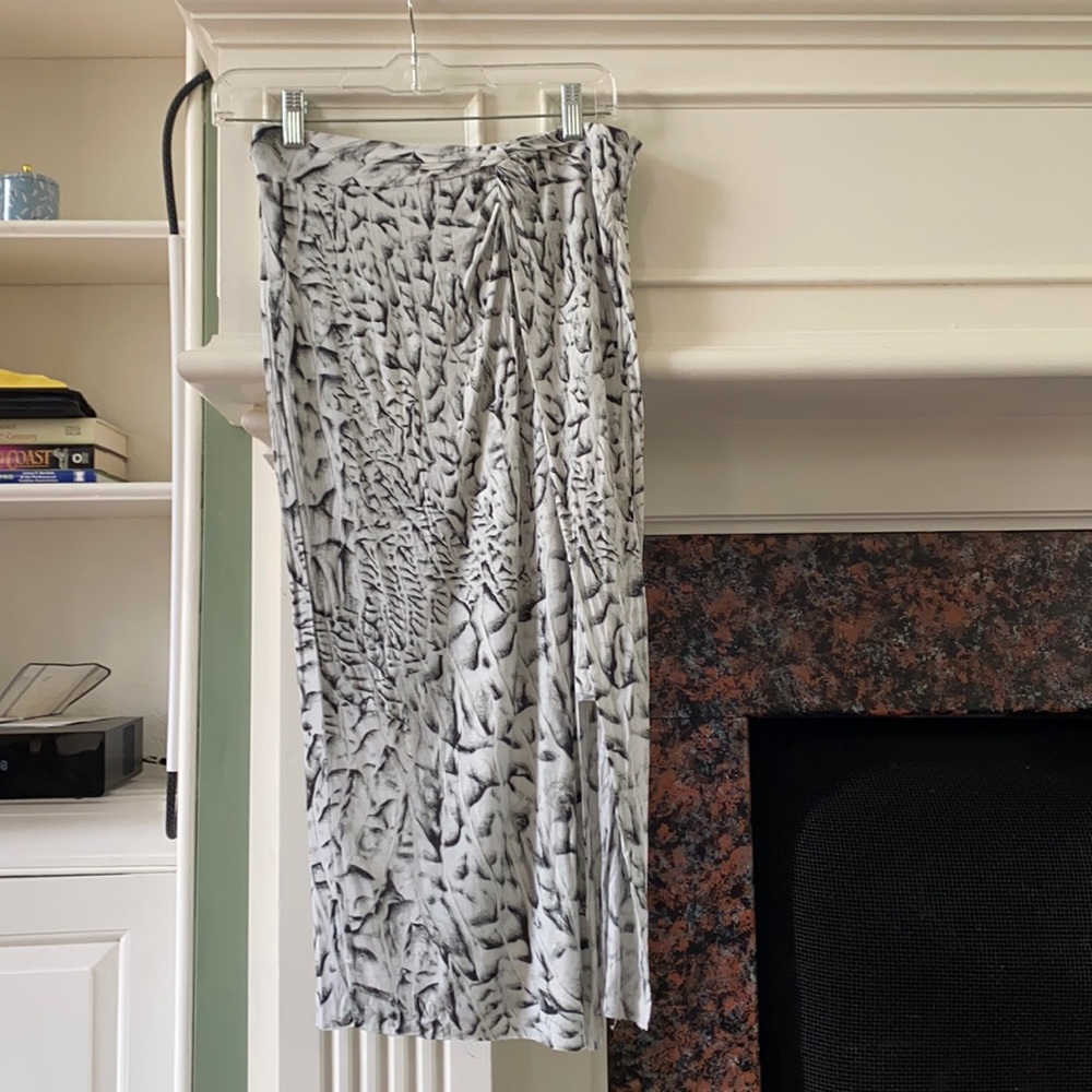 Helmet Lang Asymmetrical Skirt